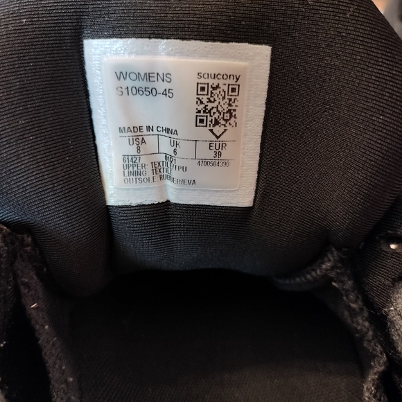 Saucony Black and White Women's Sneakers - Picture 6 of 6